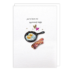 Bacon Eggs Love Card 