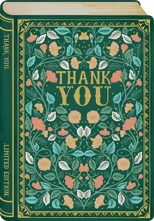 Storybook Flower Thank You Greeting Card