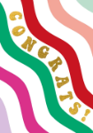 Color Waves Congratulations Greeting Card