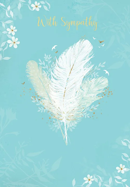 Feathers Sympathy Greeting Card