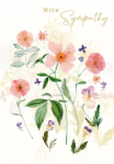 Pressed Flowers Sympathy Greeting Card