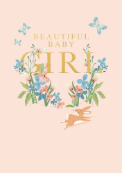 Stork Baby Girl Greeting Card
