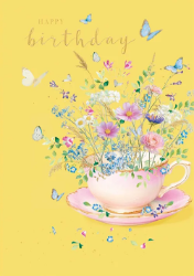 Teacup Birthday Greeting Card