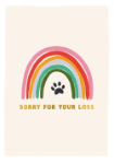 Paw & Rainbow Sympathy Greeting Card