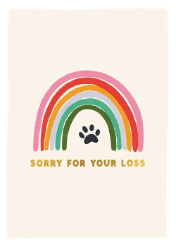 Paw & Rainbow Sympathy Greeting Card