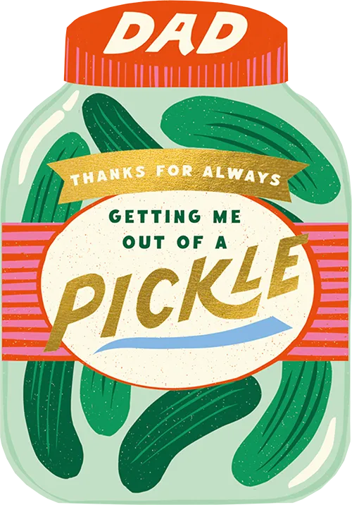Dad Pickle Father's Day Greeting Card