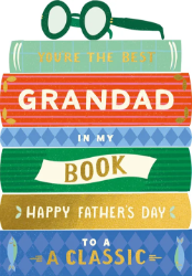 Book Best Fathers Day Greeting Card