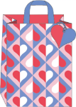 Geo Hearts Medium Gift Bag