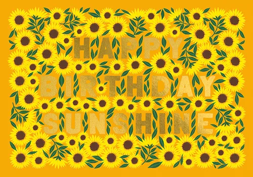 Sunflower Sunshine Birthday Greeting Card