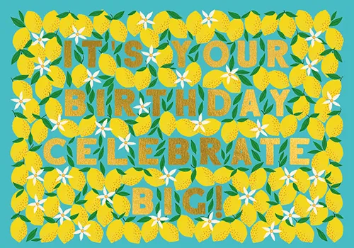 Lemon Celebrate Birthday Greeting Card