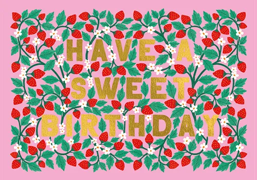 Sweet Berries Birthday Greeting Card