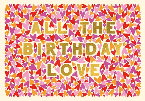 Heart Love Birthday Greeting Card