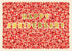 Multi Hearts Anniversary Greeting Card