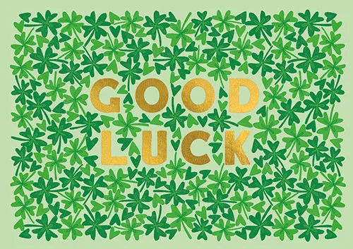 Clovers Good Luck Greeting Card