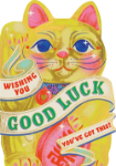Lucky Cat Good Luck Greeting Card