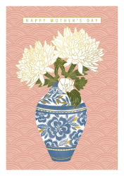 Vase & Sakura Mothers Day Greeting Card