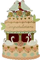 Cake Wedding Diecut Greeting Card