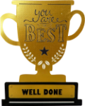 Trophy Congratulations Diecut Greeting Card