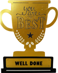 Trophy Congratulations Diecut Greeting Card