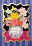 Flower Vase Birthday Diecut Greeting Card