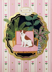 Dog Chair Birthday Diecut Greeting Card
