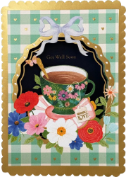 Mug Love Get Well Diecut Greeting Card