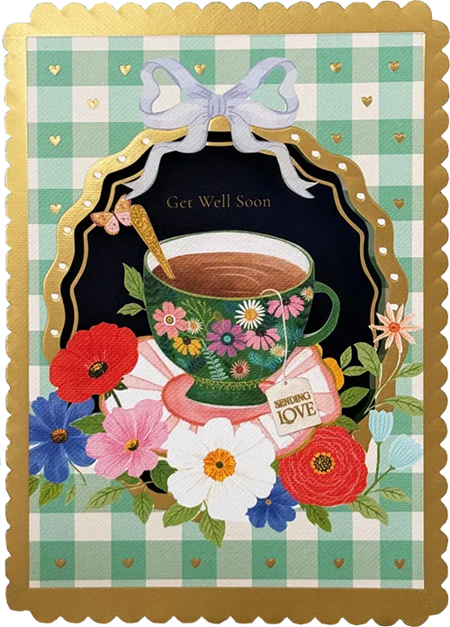 Mug Love Get Well Diecut Greeting Card