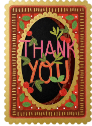 Cherries Thank You Diecut Greeting Card