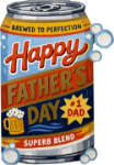 Beer Can Father's Day Diecut Greeting Card