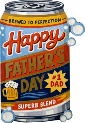 Beer Can Fathers Day Diecut Greeting Card
