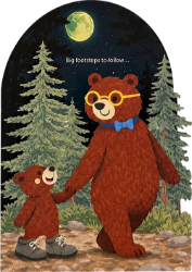 Footsteps Fathers Day Diecut Greeting Card