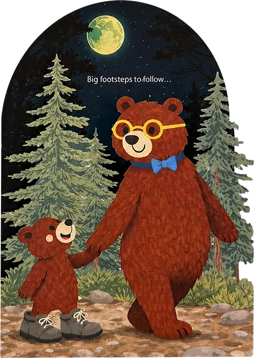 Footsteps Father's Day Diecut Greeting Card