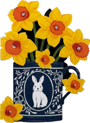 Mug Easter Diecut Greeting Card
