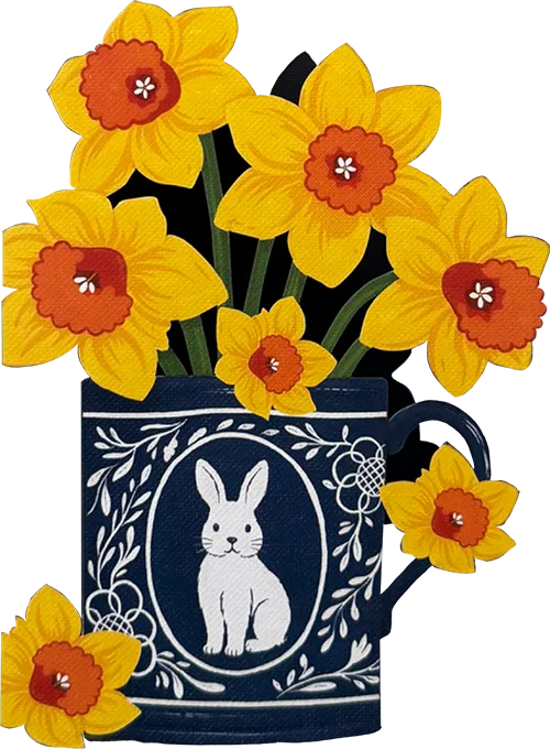 Mug Easter Diecut Greeting Card