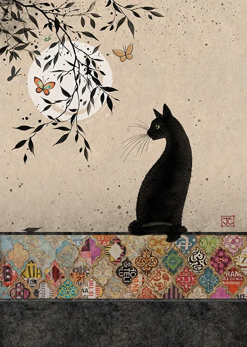 Cat Pattern Blank Greeting Card