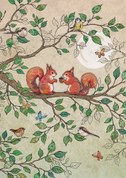 Two Squirrels Greeting Card
