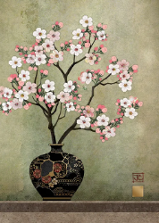Blossom Vase Blank Greeting Card