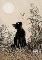 Meadow Cat Greeting Card