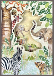 Safari Blank Trifold Greeting Card