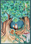 Squirrel Blank Trifold Greeting Card