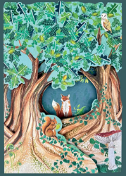 Squirrel Blank Trifold Greeting Card
