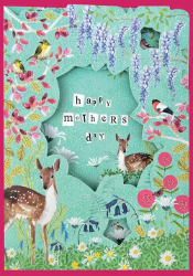 Fawns Mothers Day Trifold Greeting Card