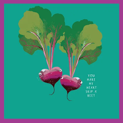 Heart Beet Love Greeting Card