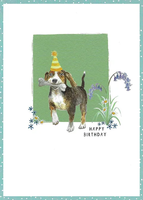 Dog Bone Birthday Greeting Card