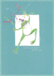 Dancing Frog Birthday Greeting Card