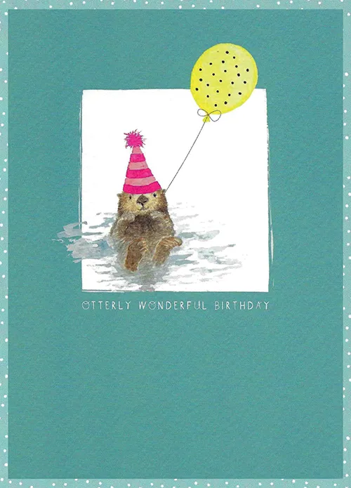 Otter Wonderful Birthday Greeting Card