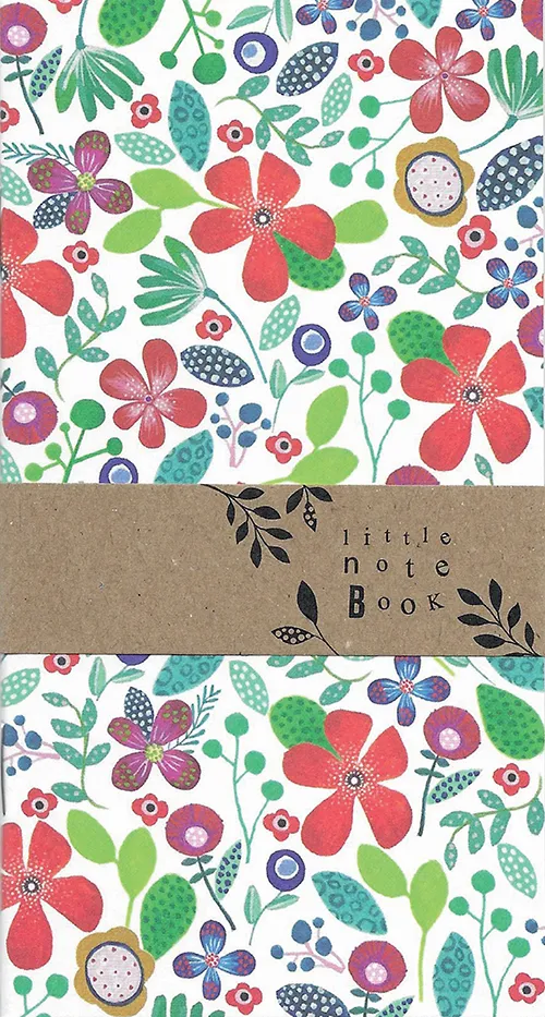 Red Pattern Small Notebook