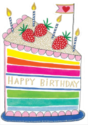 Slice Cake Birthday Greeting Card