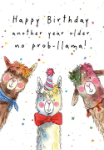 No Prob-Llama Birthday Greeting Card