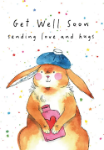 Bunny Hugs Get Well Greeting Card